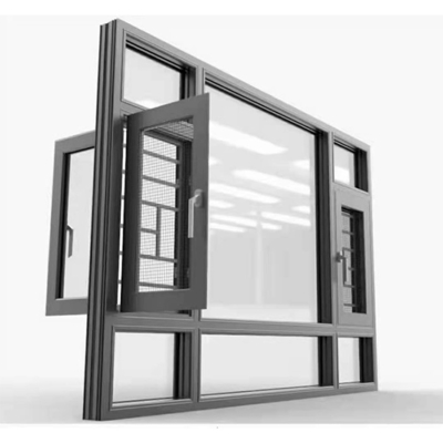 Decoración de casas modernas Ventanas de impacto con hardware calificado y tipo de cortina colgante