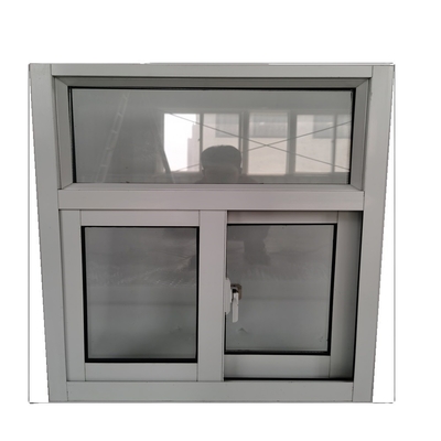Ventana corredera de aluminio negro de diseño moderno con sistema de alta seguridad y barras de seguridad