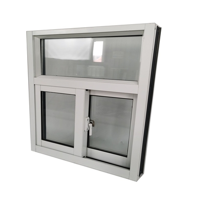 Ventana corredera de aluminio negro de diseño moderno con sistema de alta seguridad y barras de seguridad