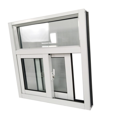 Ventana corredera de aluminio negro de diseño moderno con sistema de alta seguridad y barras de seguridad