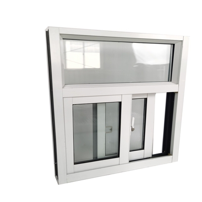 Ventana corredera de aluminio negro de diseño moderno con sistema de alta seguridad y barras de seguridad