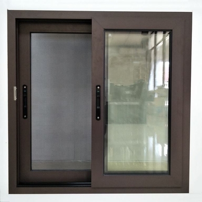 Ventanas corredizas de aluminio de doble vidrio de gran tamaño con material de malla de pantalla de fibra de vidrio