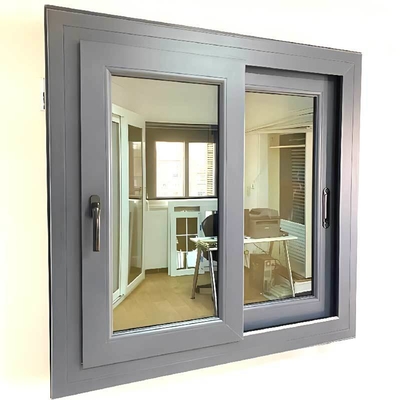 Cuarto de estar moderno tipo cortina colgante de aleación de aluminio triple vidrio puertas y ventanas correderas