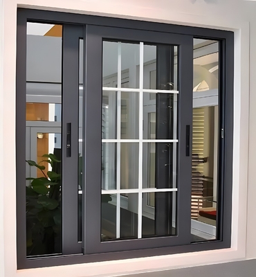 Cuarto de estar moderno tipo cortina colgante de aleación de aluminio triple vidrio puertas y ventanas correderas