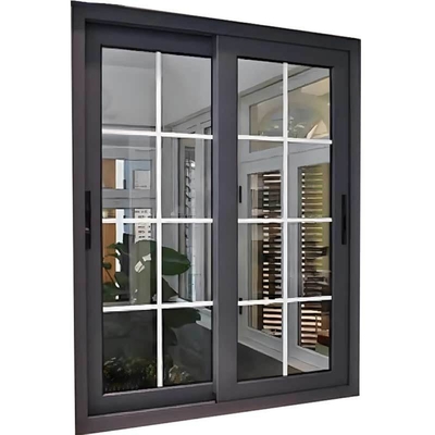 Cuarto de estar moderno tipo cortina colgante de aleación de aluminio triple vidrio puertas y ventanas correderas