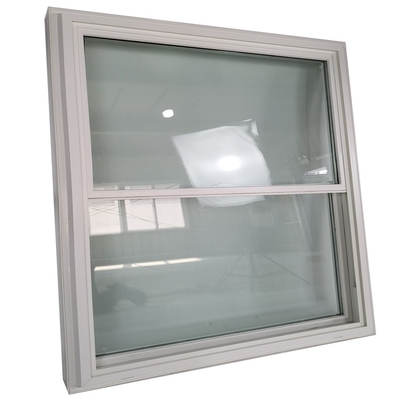 Ventana fija doble suspendida de PVC reflectante en material Upvc de vinilo negro con estilo de swing abierto