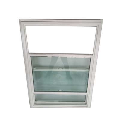 Ventana fija doble suspendida de PVC reflectante en material Upvc de vinilo negro con estilo de swing abierto