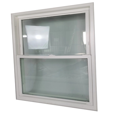 Ventana fija doble suspendida de PVC reflectante en material Upvc de vinilo negro con estilo de swing abierto