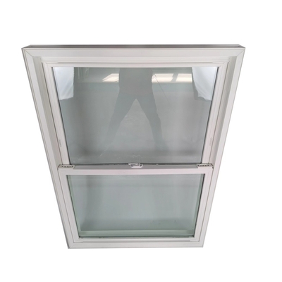 Ventana fija doble suspendida de PVC reflectante en material Upvc de vinilo negro con estilo de swing abierto