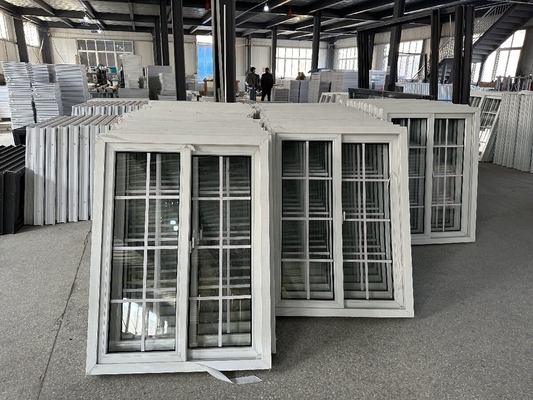 Oficina Interior Tipo de cortina colgante de vinilo de triple acristalamiento ventanas corredizas para aislamiento del viento